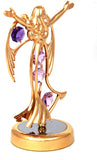 Adaa Gold Plated - Classic Angle With Crystals Showpiece  -  14 cm