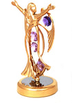 Adaa Gold Plated - Classic Angle With Crystals Showpiece  -  14 cm