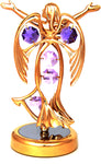 Adaa Gold Plated - Classic Angle With Crystals Showpiece  -  14 cm