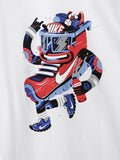 Nike Graphic Print Boy's Round Neck White T-Shirt