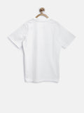Nike Graphic Print Boy's Round Neck White T-Shirt