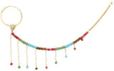 Radhesh Creation Crystal Yellow Gold Plated Brass Nathiya