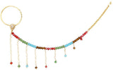 Radhesh Creation Crystal Yellow Gold Plated Brass Nathiya