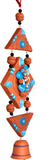 Adaa Terracotta Hand Painted Wall Hanging Ganesha (Blue) Showpiece  -  22 cm