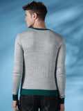 Mast & Harbour Self Design V-neck Casual Men's Sweater