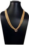 Hotpiper Beautiful Golden Crystal Yellow Gold Plated Acrylic Necklace