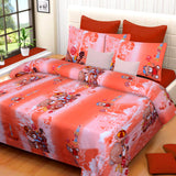 Ruhi's Creations Polyester Silk Blend Cartoon King sized Double Bedsheet