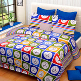 Ruhi's Creations Cotton Cartoon King sized Double Bedsheet