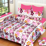 Ruhi's Creations Cotton Floral King sized Double Bedsheet