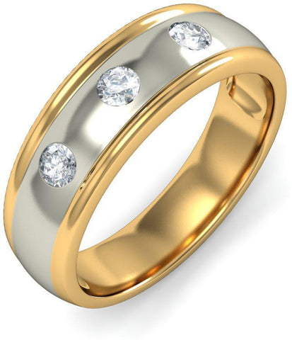 BlueStone The Divine Union for Him Yellow Gold Diamond 18 K Ring