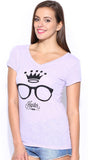 Fox Printed Women's V-neck T-Shirt
