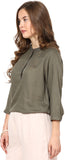 Rose Vanessa Casual 3/4 Sleeve Printed Women's Top