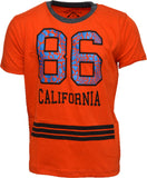 Crux&Hunter Printed Boy's Round Neck Orange T-Shirt
