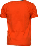 Crux&Hunter Printed Boy's Round Neck Orange T-Shirt
