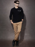Roadster Solid Round Neck Casual Men's Sweater