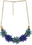 DressBerry Crystal Enamel Plated Metal Necklace