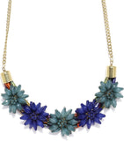 DressBerry Crystal Enamel Plated Metal Necklace