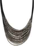 DressBerry Crystal Enamel Plated Metal Necklace