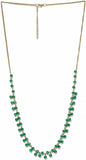 DressBerry Crystal Enamel Plated Metal Necklace