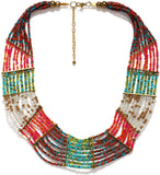 DressBerry Crystal Enamel Plated Metal Necklace