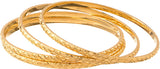 Voylla Alloy Zircon Yellow Gold Bangle Set
