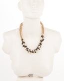 Voylla Artifictial Beaded Plain Pearl Yellow Gold Plated Alloy Necklace