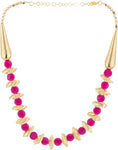 Voylla Artifictial Beaded Plain Yellow Gold Plated Alloy Necklace
