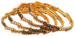 Voylla Alloy Crystal Yellow Gold Bangle
