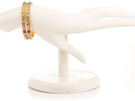 Voylla Alloy Crystal Yellow Gold Bangle