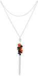 Voylla Artificial Beaded Plain Silver Plated Alloy Necklace