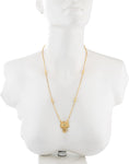 Voylla Artifictial Textured Yellow Gold Plated Alloy Necklace