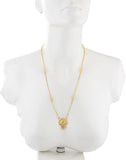 Voylla Artifictial Textured Yellow Gold Plated Alloy Necklace