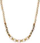 Voylla Artifictial Beaded Textured Pearl Yellow Gold Plated Alloy Necklace