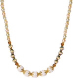 Voylla Artifictial Beaded Textured Pearl Yellow Gold Plated Alloy Necklace
