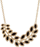 Voylla Artifictial Classic Textured Crystal Yellow Gold Plated Alloy Necklace