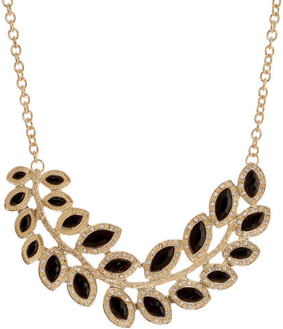 Voylla Artifictial Classic Textured Crystal Yellow Gold Plated Alloy Necklace