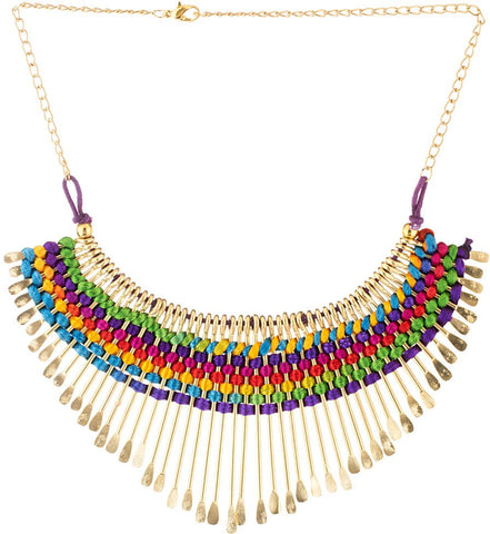 Voylla Artifictial Classic Plain Yellow Gold Plated Alloy Necklace