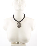 Voylla Artifictial Classic Oxidised Silver Plated Cotton Dori Necklace