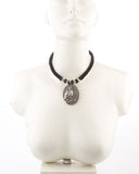 Voylla Artifictial Classic Oxidised Silver Plated Cotton Dori Necklace