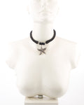 Voylla Artifictial Floral Oxidised Silver Plated Cotton Dori Necklace
