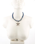 Voylla Artifictial Floral Oxidised Silver Plated Cotton Dori Necklace
