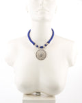 Voylla Artifictial Classic Textured Silver Plated Cotton Dori Necklace