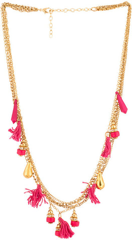 Voylla Artifictial Yellow Gold Plated Alloy Necklace