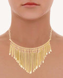 Voylla Artificial Classic Plain Yellow Gold Plated Alloy Necklace