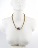 Voylla Artificial Classic Plain Cubic Zirconia Yellow Gold Plated Alloy Necklace