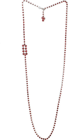 Voylla Artificial Classic Plain Cubic Zirconia Silver Plated Alloy Necklace