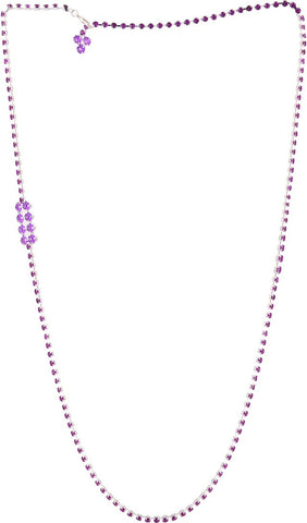 Voylla Artificial Simplicity Plain Crystal Silver Plated Alloy Necklace