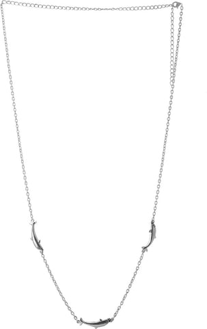 Voylla Artificial Simplicity Plain Silver Plated Alloy Necklace