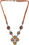 Voylla Artificial Classic Textured Crystal Alloy Necklace