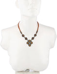 Voylla Artificial Classic Textured Crystal Alloy Necklace